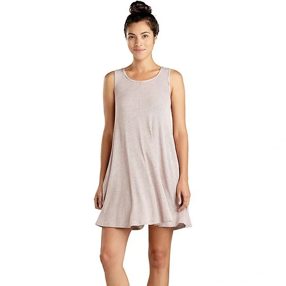 Toad&Co | Dresses | Nwt Toad And Co Daisy Rib Sleeveless Swing Dress In  Egret Stripe Sz Large | Poshmark